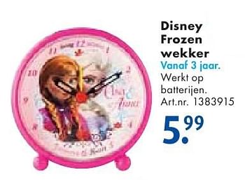 Aanbiedingen Disney frozen wekker - Disney  Frozen - Geldig van 24/09/2016 tot 07/12/2016 bij Bart Smit