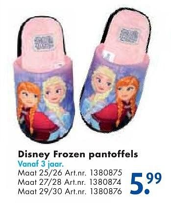 Aanbiedingen Disney frozen pantoffels - Disney  Frozen - Geldig van 24/09/2016 tot 07/12/2016 bij Bart Smit