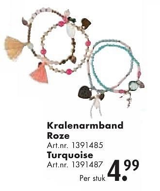 Aanbiedingen Kralenarmband roze - 4 Trendy Girlz - Geldig van 24/09/2016 tot 07/12/2016 bij Bart Smit