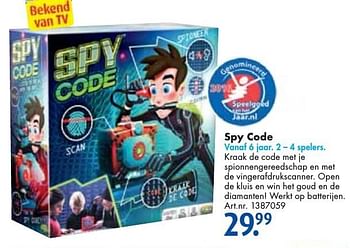Aanbiedingen Spy code - Spin Master - Geldig van 24/09/2016 tot 07/12/2016 bij Bart Smit
