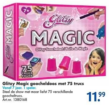 Aanbiedingen Glitzy magic goocheldoos met 75 trucs - Huismerk - Bart Smit - Geldig van 24/09/2016 tot 07/12/2016 bij Bart Smit