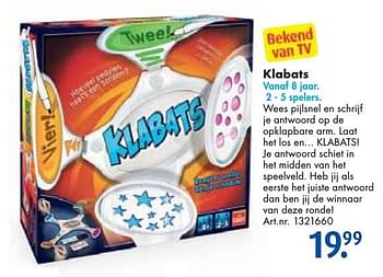 Aanbiedingen Klabats - Goliath - Geldig van 24/09/2016 tot 07/12/2016 bij Bart Smit