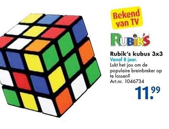 Aanbiedingen Rubik`s kubus 3x3 - Rubik's - Geldig van 24/09/2016 tot 07/12/2016 bij Bart Smit