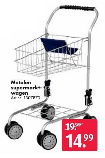 Aanbiedingen Metalen supermarktwagen - Huismerk - Bart Smit - Geldig van 24/09/2016 tot 07/12/2016 bij Bart Smit