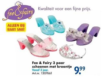 Aanbiedingen Fee + fairy 3 paar schoenen met kroontje - Fee &amp; Fairy - Geldig van 24/09/2016 tot 07/12/2016 bij Bart Smit