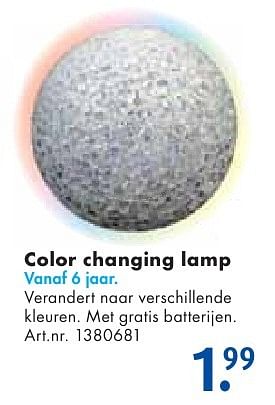Aanbiedingen Color changing lamp - Huismerk - Bart Smit - Geldig van 24/09/2016 tot 07/12/2016 bij Bart Smit