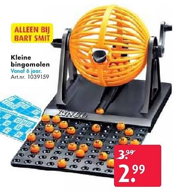 Aanbiedingen Kleine bingomolen - Huismerk - Bart Smit - Geldig van 24/09/2016 tot 07/12/2016 bij Bart Smit