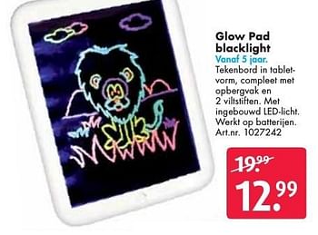 Aanbiedingen Glow pad blacklight - Huismerk - Bart Smit - Geldig van 24/09/2016 tot 07/12/2016 bij Bart Smit