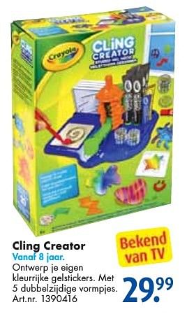 Aanbiedingen Cling creator - Crayola - Geldig van 24/09/2016 tot 07/12/2016 bij Bart Smit