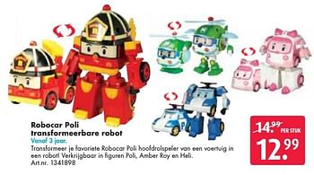 Aanbiedingen Robocar poli transformeerbare robot - Robocar Poli  - Geldig van 24/09/2016 tot 07/12/2016 bij Bart Smit