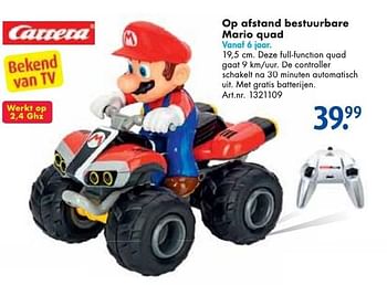 Aanbiedingen Op afstand bestuurbare mario quad - Carrera - Geldig van 24/09/2016 tot 07/12/2016 bij Bart Smit