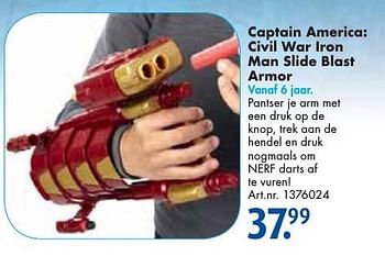 Aanbiedingen Captain america: civil war iron man slide blast armor - Marvel - Geldig van 24/09/2016 tot 07/12/2016 bij Bart Smit