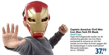 Aanbiedingen Captain america: civil war iron man tech fx mask - Marvel - Geldig van 24/09/2016 tot 07/12/2016 bij Bart Smit