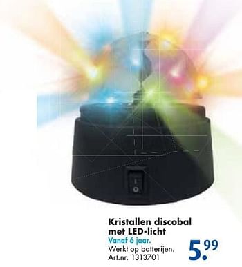 Aanbiedingen Kristallen discobal met led-licht - Huismerk - Bart Smit - Geldig van 24/09/2016 tot 07/12/2016 bij Bart Smit