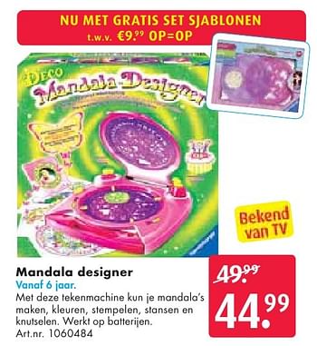 Aanbiedingen Mandala designer - Ravensburger - Geldig van 24/09/2016 tot 07/12/2016 bij Bart Smit