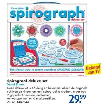 Aanbiedingen Spirograaf deluxe set - Kahootz - Geldig van 24/09/2016 tot 07/12/2016 bij Bart Smit