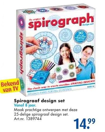 Aanbiedingen Spirograaf design set - Kahootz - Geldig van 24/09/2016 tot 07/12/2016 bij Bart Smit