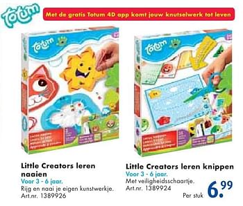 Aanbiedingen Little creators leren knippen - Totum - Geldig van 24/09/2016 tot 07/12/2016 bij Bart Smit