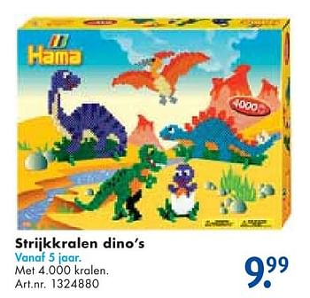 Aanbiedingen Strijkkralen dino`s - Hama - Geldig van 24/09/2016 tot 07/12/2016 bij Bart Smit