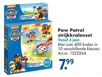 Aanbiedingen Paw patrol strijkkralenset - PAW  PATROL - Geldig van 24/09/2016 tot 07/12/2016 bij Bart Smit