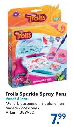 Aanbiedingen Trolls sparkle spray pens - Totum - Geldig van 24/09/2016 tot 07/12/2016 bij Bart Smit