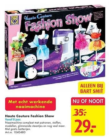 Aanbiedingen Haute couture fashion show - Creative - Geldig van 24/09/2016 tot 07/12/2016 bij Bart Smit