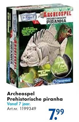 Aanbiedingen Archeospel prehistorische piranha - Clementoni - Geldig van 24/09/2016 tot 07/12/2016 bij Bart Smit