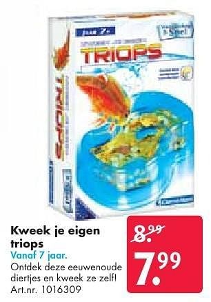 Aanbiedingen Kweek je eigen triops - Clementoni - Geldig van 24/09/2016 tot 07/12/2016 bij Bart Smit