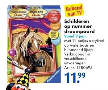 Aanbiedingen Schilderen op nummer droompaard - Ravensburger - Geldig van 24/09/2016 tot 07/12/2016 bij Bart Smit