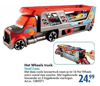 Aanbiedingen Hot wheels truck - Hot Wheels - Geldig van 24/09/2016 tot 07/12/2016 bij Bart Smit