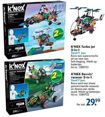 Aanbiedingen K`nex turbo jet 2-in-1 - K'Nex - Geldig van 24/09/2016 tot 07/12/2016 bij Bart Smit