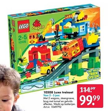 Aanbiedingen Luxe treinset - Lego - Geldig van 24/09/2016 tot 07/12/2016 bij Bart Smit