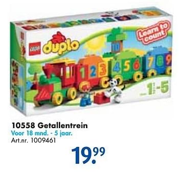 Aanbiedingen Getallentrein - Lego - Geldig van 24/09/2016 tot 07/12/2016 bij Bart Smit