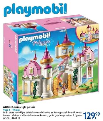 Aanbiedingen Koninklijk paleis - Playmobil - Geldig van 24/09/2016 tot 07/12/2016 bij Bart Smit