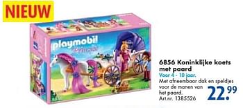 Aanbiedingen Koninklijke koets met paard - Playmobil - Geldig van 24/09/2016 tot 07/12/2016 bij Bart Smit