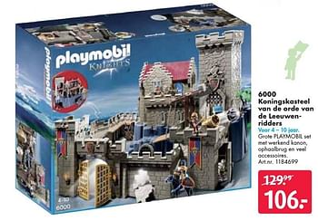 Aanbiedingen Koningskasteel van de orde van de leeuwenridders - Playmobil - Geldig van 24/09/2016 tot 07/12/2016 bij Bart Smit