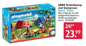 Aanbiedingen Tentenkamp met kampvuur - Playmobil - Geldig van 24/09/2016 tot 07/12/2016 bij Bart Smit