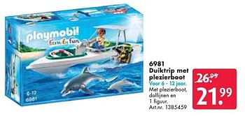 Aanbiedingen Duiktrip met plezierboot - Playmobil - Geldig van 24/09/2016 tot 07/12/2016 bij Bart Smit