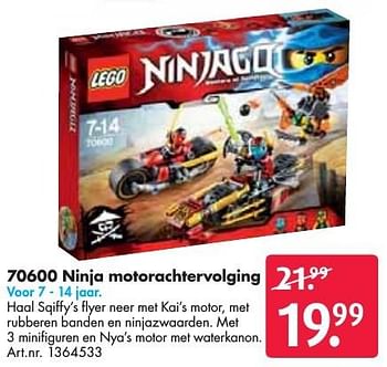 Aanbiedingen Ninja motorachtervolging - Lego - Geldig van 24/09/2016 tot 07/12/2016 bij Bart Smit