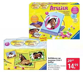 Aanbiedingen Schilderen op nummer 3-in-1 koffer - Ravensburger - Geldig van 24/09/2016 tot 07/12/2016 bij Bart Smit