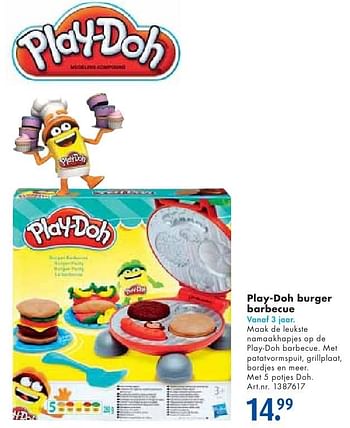 Aanbiedingen Play-doh burger barbecue - Play-Doh - Geldig van 24/09/2016 tot 07/12/2016 bij Bart Smit