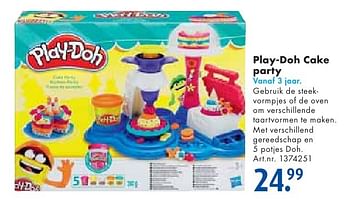 Aanbiedingen Play-doh cake party - Play-Doh - Geldig van 24/09/2016 tot 07/12/2016 bij Bart Smit