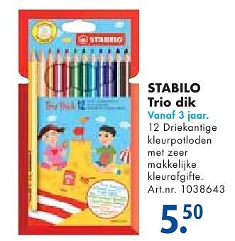 Aanbiedingen Stabilo trio dik - Stabilo - Geldig van 24/09/2016 tot 07/12/2016 bij Bart Smit