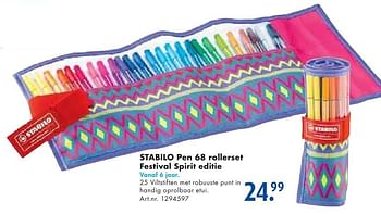 Aanbiedingen Stabilo pen 68 rollerset festival spirit editie - Stabilo - Geldig van 24/09/2016 tot 07/12/2016 bij Bart Smit