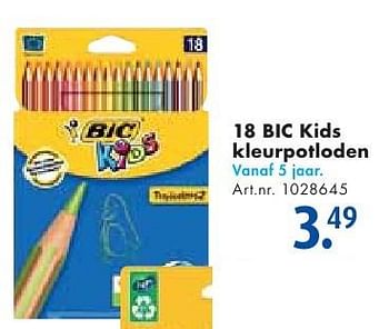 Aanbiedingen 18 bic kids kleurpotloden - BIC - Geldig van 24/09/2016 tot 07/12/2016 bij Bart Smit