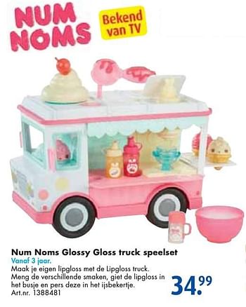 Aanbiedingen Num noms glossy gloss truck speelset - Gloss - Geldig van 24/09/2016 tot 07/12/2016 bij Bart Smit