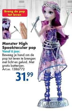 Aanbiedingen Monster high spooktacular pop - Monster High - Geldig van 24/09/2016 tot 07/12/2016 bij Bart Smit