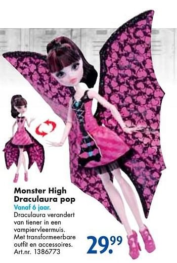 Aanbiedingen Monster high draculaura pop - Monster High - Geldig van 24/09/2016 tot 07/12/2016 bij Bart Smit