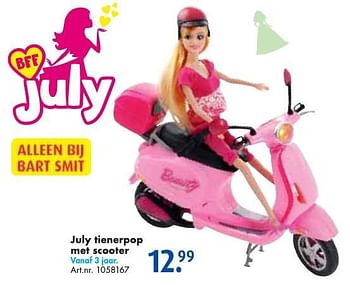 Aanbiedingen July tienerpop met scooter - BFF July - Geldig van 24/09/2016 tot 07/12/2016 bij Bart Smit