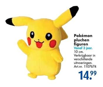 Aanbiedingen Pokémon pluchen figuren - Pokemon - Geldig van 24/09/2016 tot 07/12/2016 bij Bart Smit